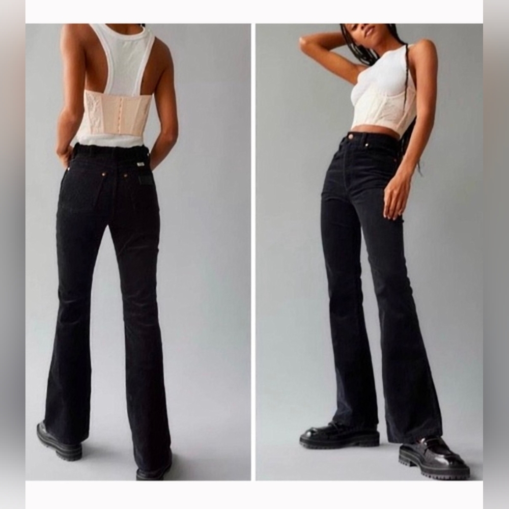 Wrangler Black High Rise Corduroy Pants